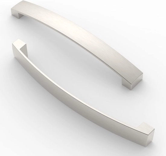 Set di manigoldi per cassetti - cassetti con manigoldi - cassetti con manopole - manopole in alluminio - distanza di foratura 160mm - manopole in nichelato.