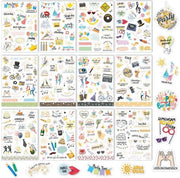 Sticker per Festa 310+ Pezzi - Sticker per Album di Famiglia - Decorazione per Scrapbook - Sticker Autoadesivi - Sicuri e Facili da Usare - Sticker per Feste