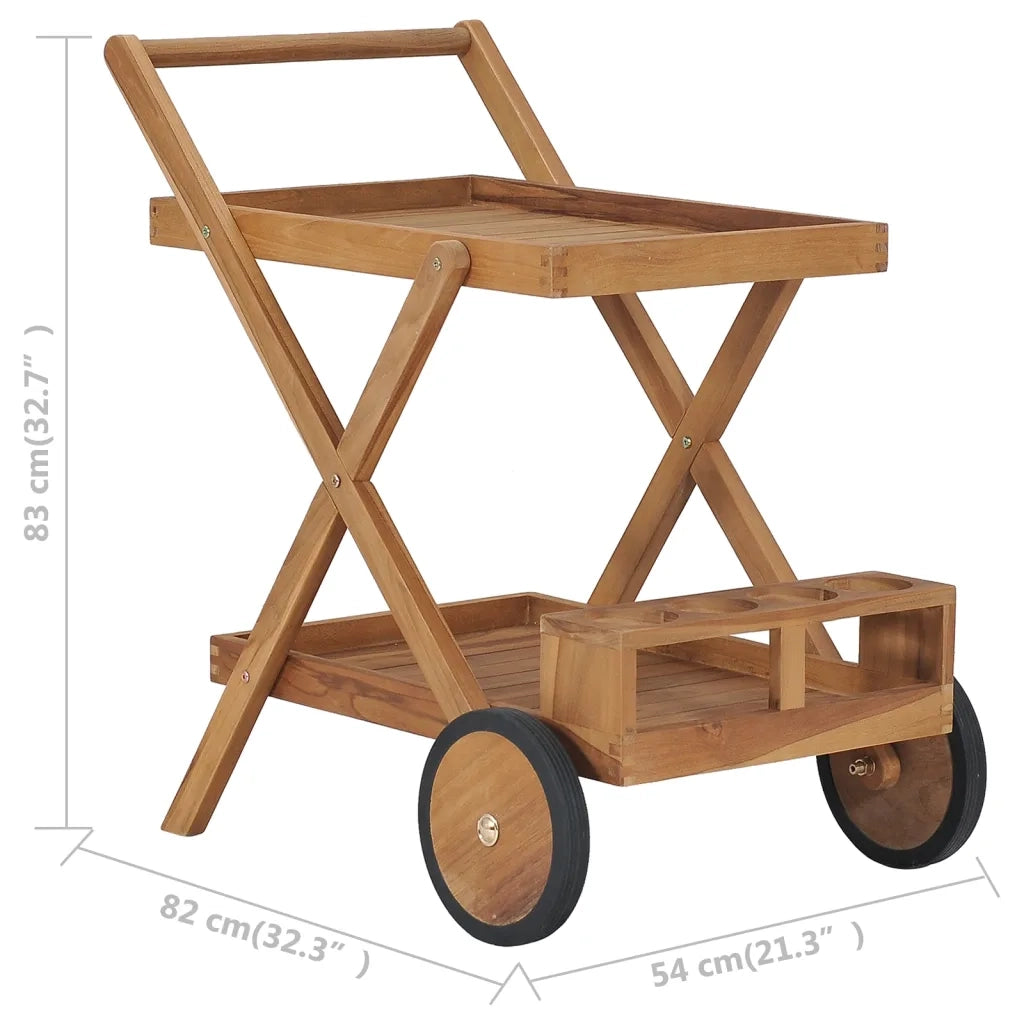 Carrello da T¨¨ in Legno Massello di Teak CFW8426532