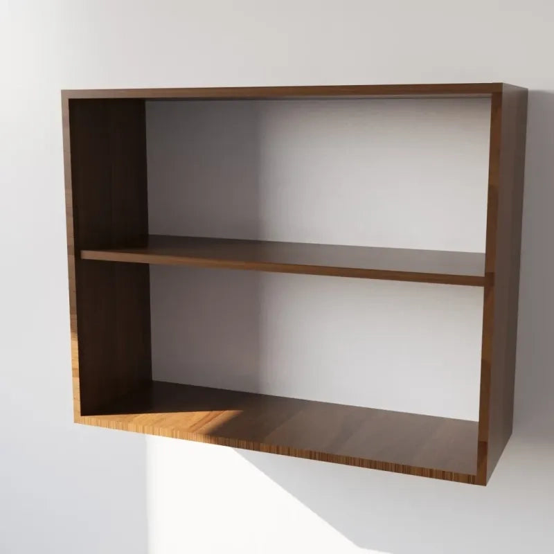 Pensile Cucina  in Legno Nobilitato Noce, Mobile Alto con 2 Ante, Pensile Componibile Moderno Made in Italy (H72xL80XP33cm)