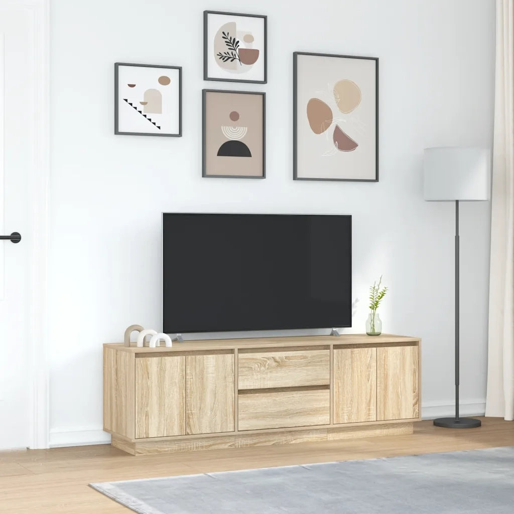 Mobile Porta TV con Luci LED Rovere Sonoma 160,5x41x50 cm 3328428