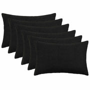 Federa 6 pcs HEERLEN Nero 30 x 50 cm Bouclé 907782