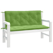 Cuscini Panca Giardino 2pz Verde MÃ©lange 120x50x7 cm Tessuto