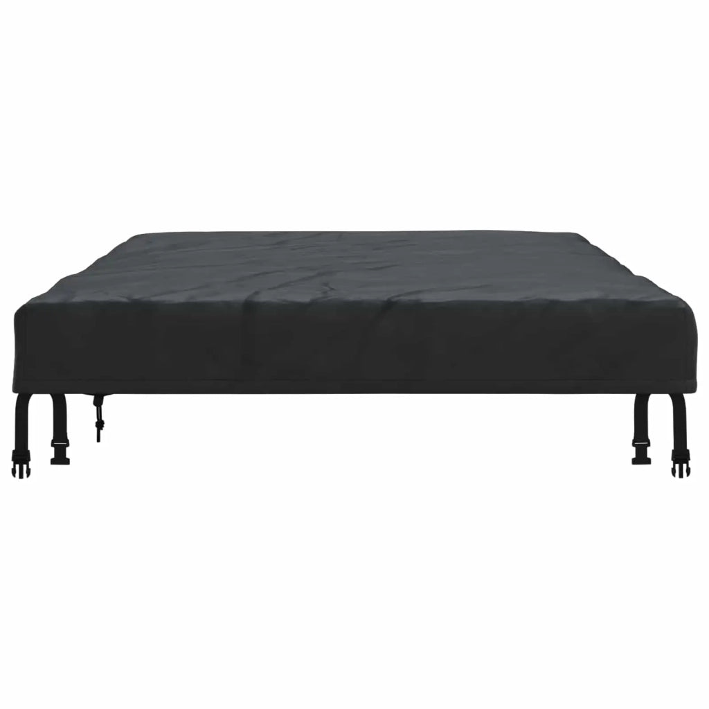 Copertura Tavolo Tinta unita Nero 202 x 92 x 15 cm Tessuto 4106117