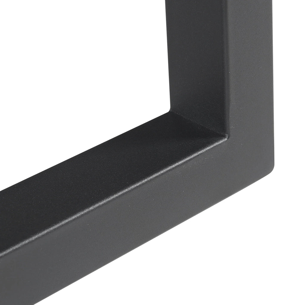 Set di 2 gambe per tavolo da arredamento moderno design originale 35 x 50 cm acciaio nero 03_0009673