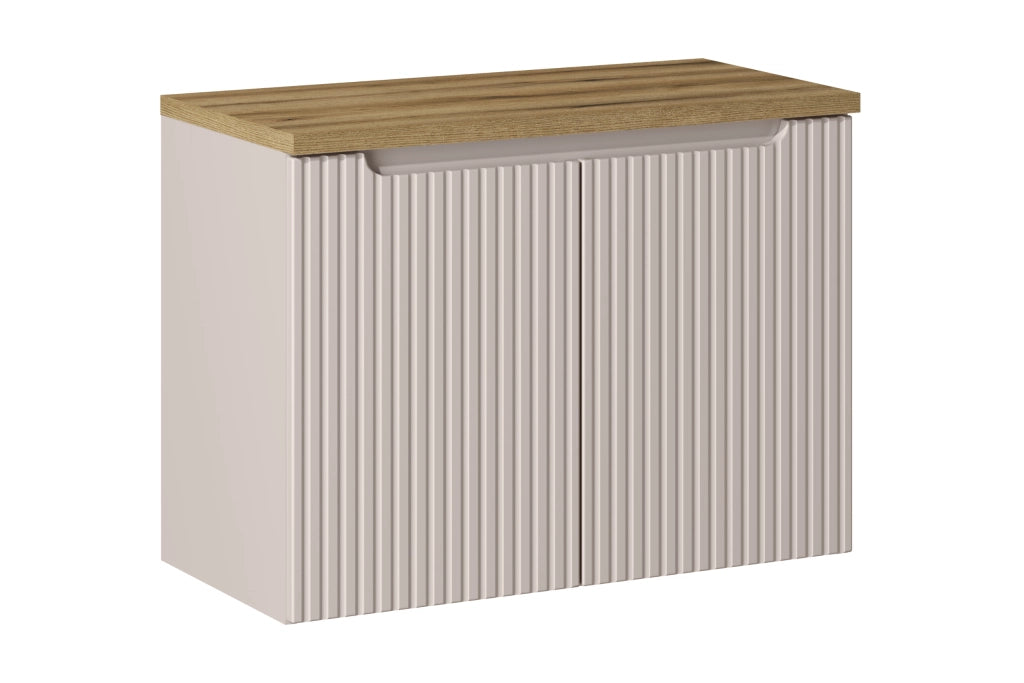 Set mobili bagno 80 cm con piano Nova Cashmere 80 x 1401 x 40 cm