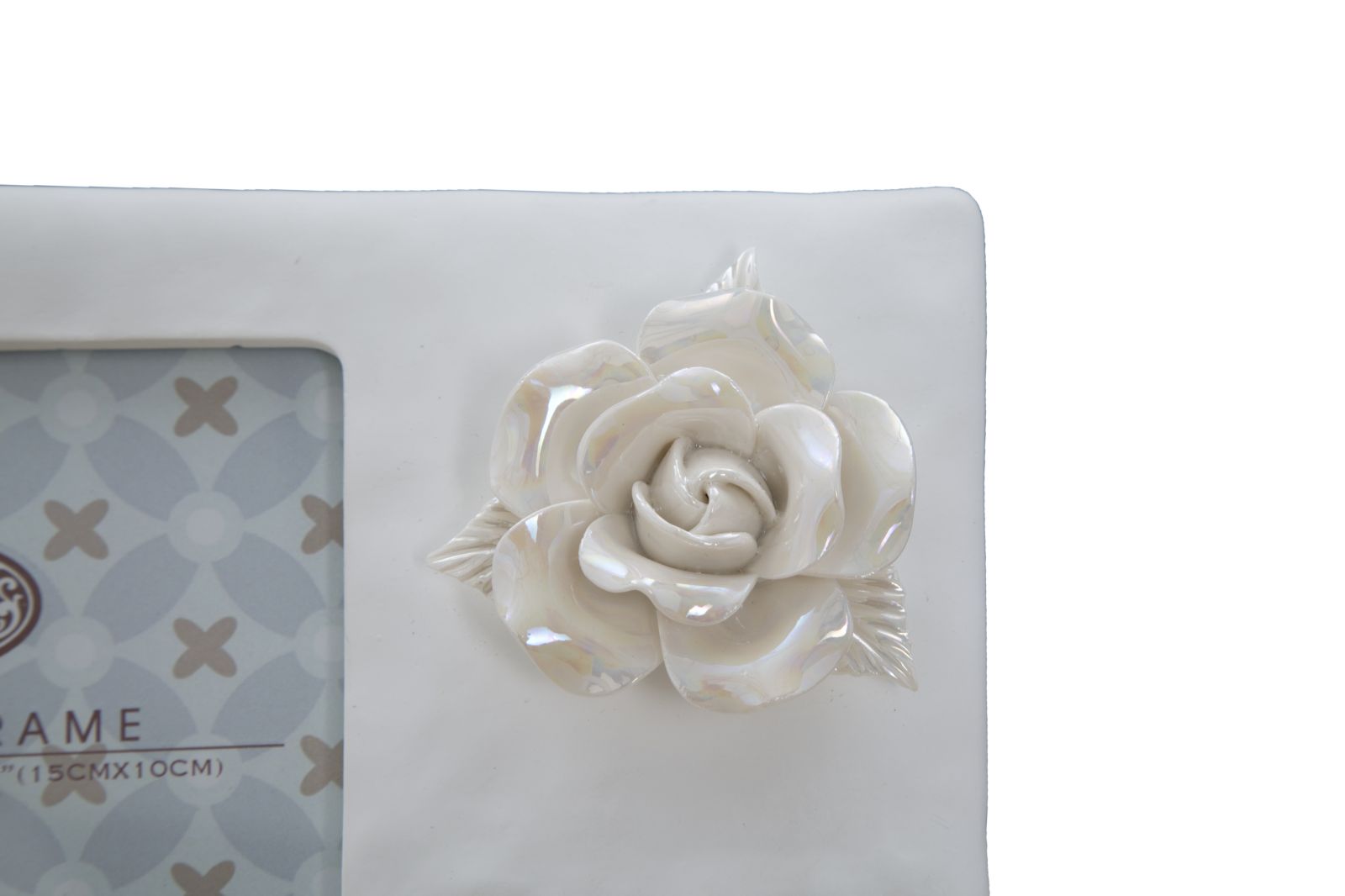 Cornice Porcelain 23x3x13,7 cm in Poliresina Bianco