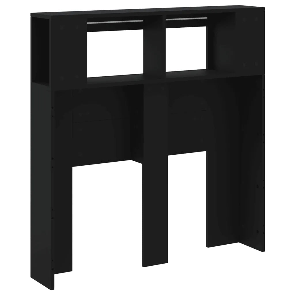 Testiera | Testata LED Nera 100x18,5x103,5 cm Legno Multistrato