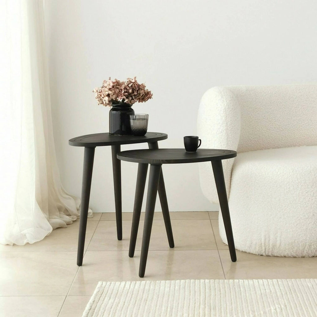 Tavolino da salotto Janequeo, Tavolo basso da caffè, Portariviste per divano, Ripiano da soggiorno, 50x33h52 cm, Antracite