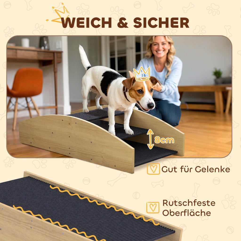Altalena per Cani Agilit¨¤ 2 in 1 Scivolo e Dondolo Legno ¨C zephmum ¨C Legno Grigio 80x39.5 cm