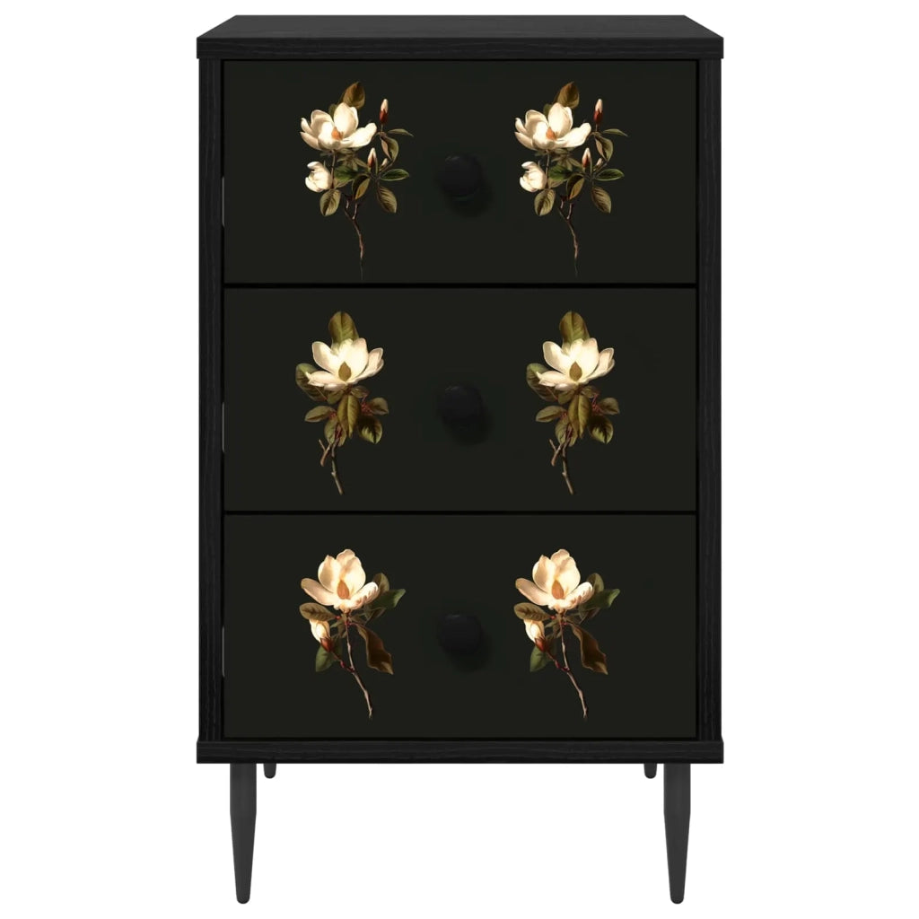 Armadio da Notte BREMEN Rovere Nero 36 x 33 x 61 cm 8007345
