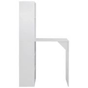 Tavolo da Bar con Mobiletto Bianco 115x59x200 cm 280227