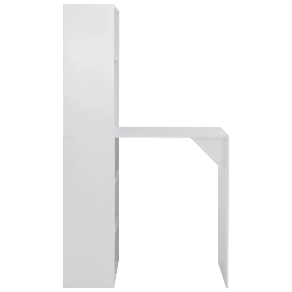 Tavolo da Bar con Mobiletto Bianco 115x59x200 cm 280227