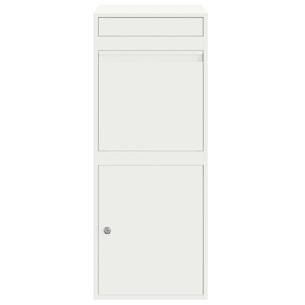 vidaXL Cassetta per pacchi Bianco 41 x 38 x 103 cm Acciaio
