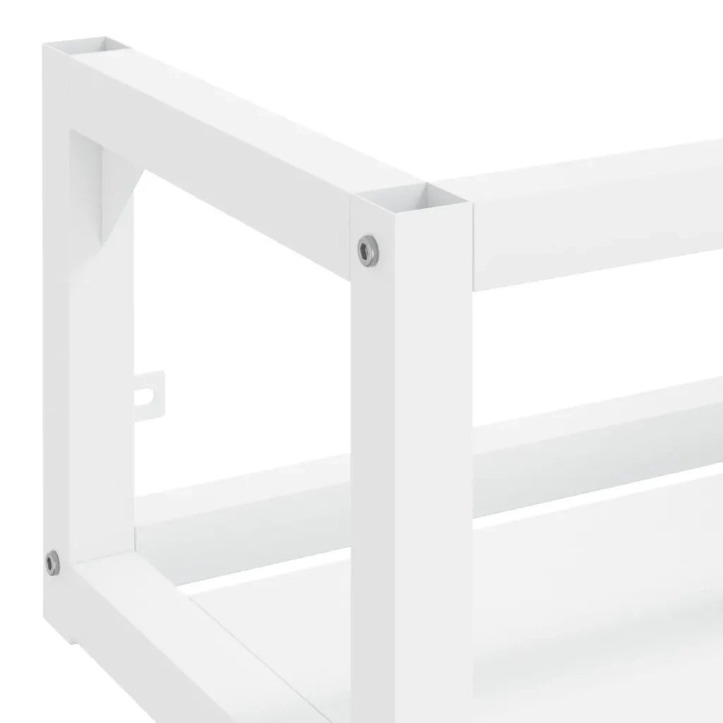 Struttura per Lavabo a Parete-Supporti per Mensole a Muro Bianca 40x38x31 cm in Ferro