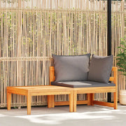 Salotto da Giardino-Set Divani Giardino 2 pz con Cuscini Grigio Scuro Legno Acacia 360585