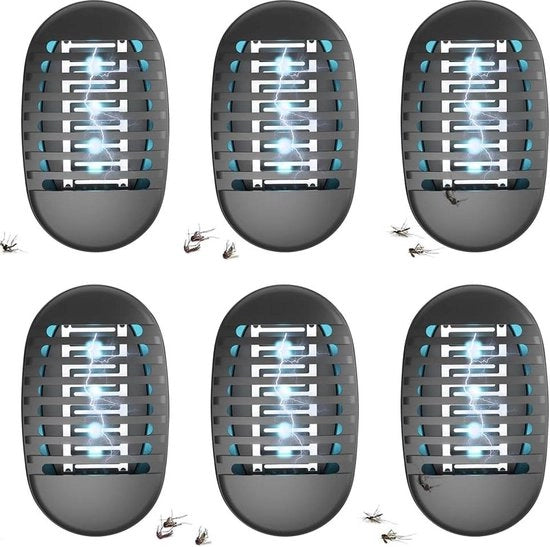 Lampada contro insetti elettrica con luce UV per camera da letto cucina e sala da pranzo (6 pezzi)