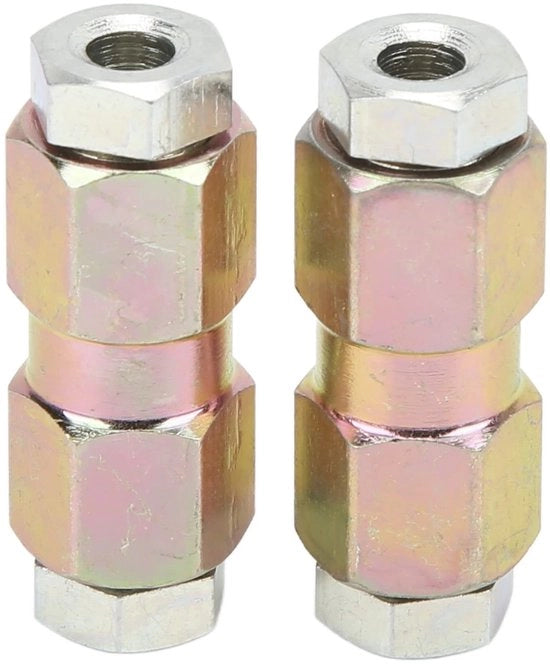 Connettori Inline in Metallo per Olio 2 Pezzi - 10 mm/0,39 Pollici - Muffe Maschili/Femminili - Fitting per Tubo Olio 3/16 Pollici