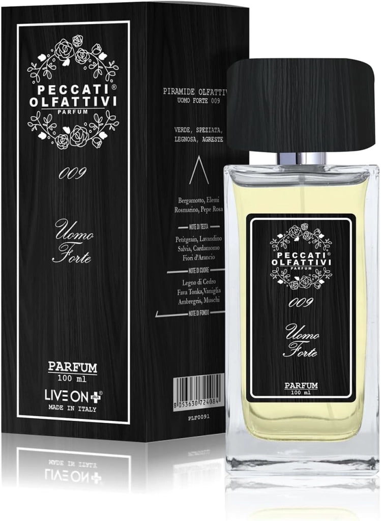 Peccati Olfattivi N.09 Profumo Uomo 100 ml – Parfum 30% Essenza Pura, Ispirato a Male, Fragranza Maschile Intensa e Persistente