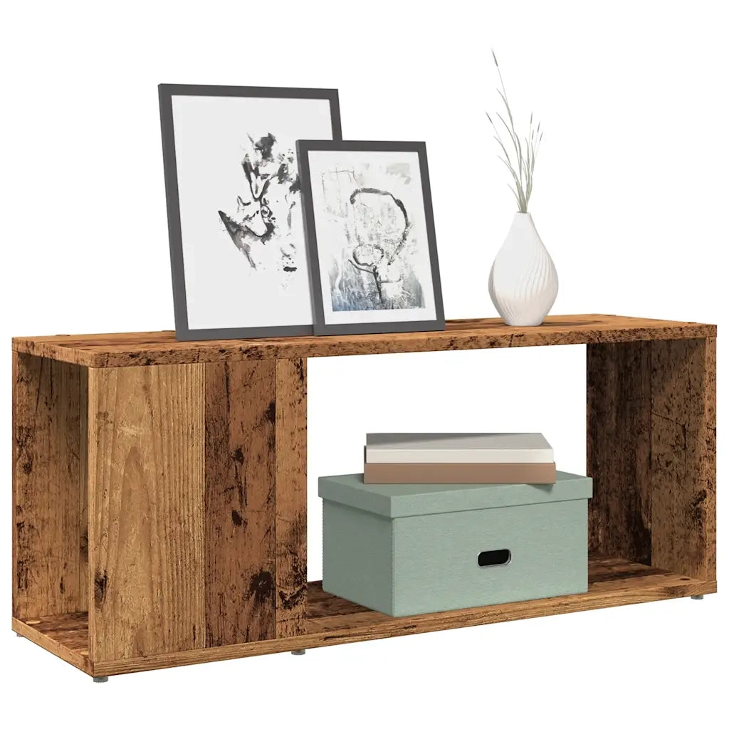 Mobile Porta TV Legno Vecchio 80x24x32 cm in Legno Multistrato 856732