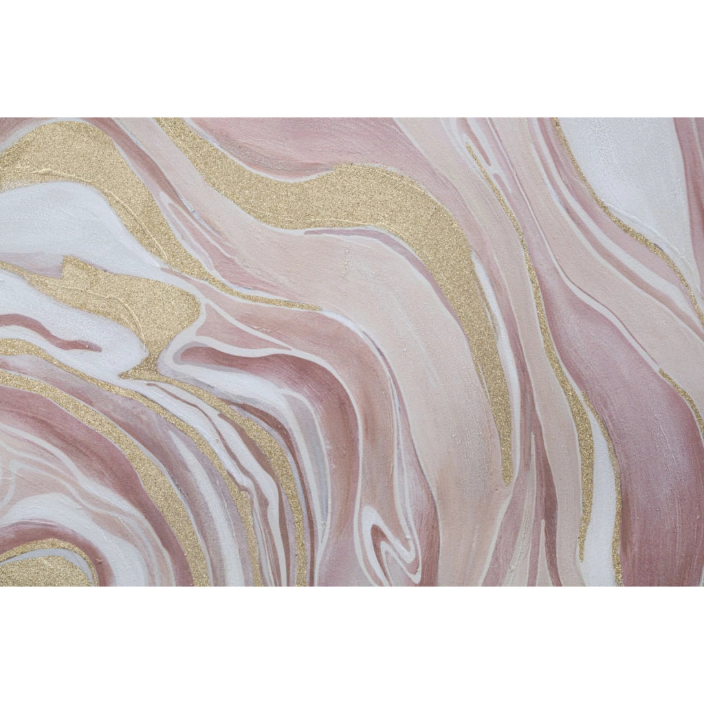 Stampa su Tela Marmo 9, Multicolore, Legno, 80x2,8x80 cm