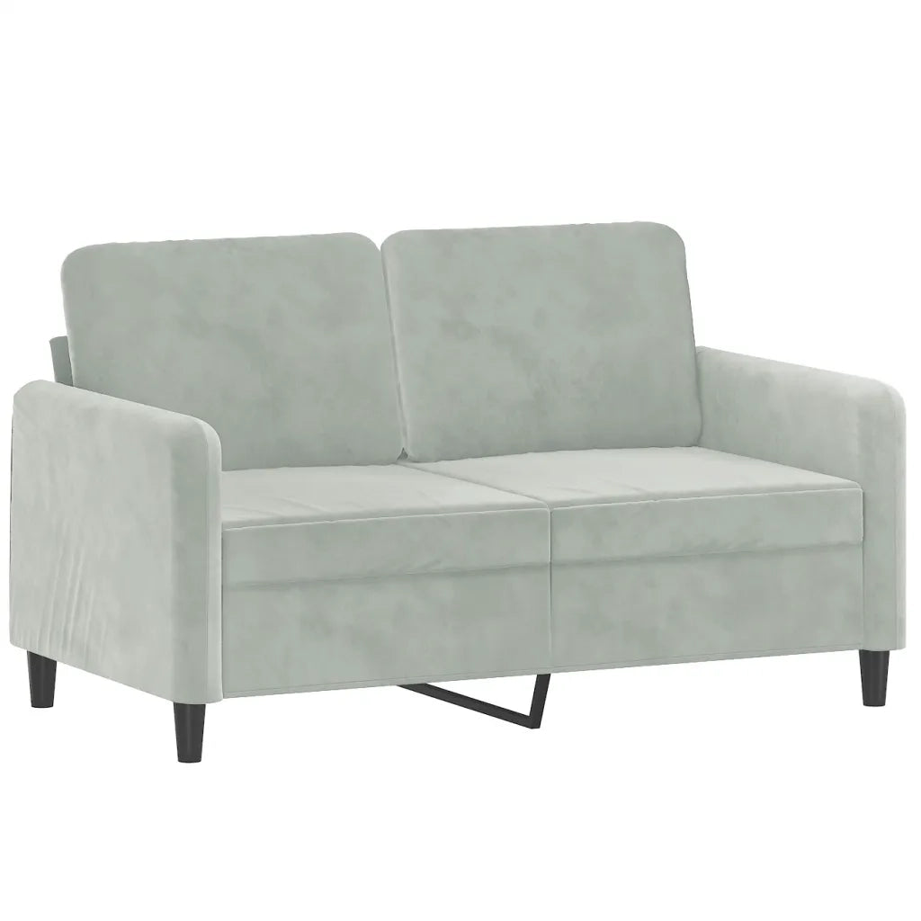 Set di Divani 2 pz Grigio Chiaro in Velluto 3202014