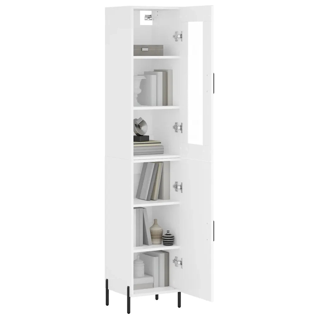 Credenza | Madia | Buffet da pranzo | Armadio da pranzo Bianca 34,5x34x180 cm in Legno Multistrato
