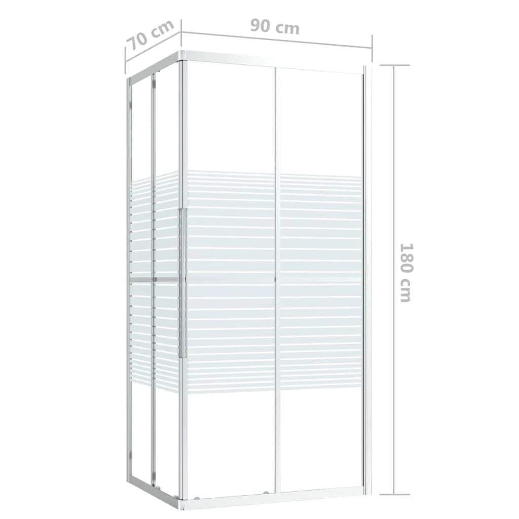 Box doccia ESG 90 x 70 x 180 cm trasparente e bianco 02_0002032
