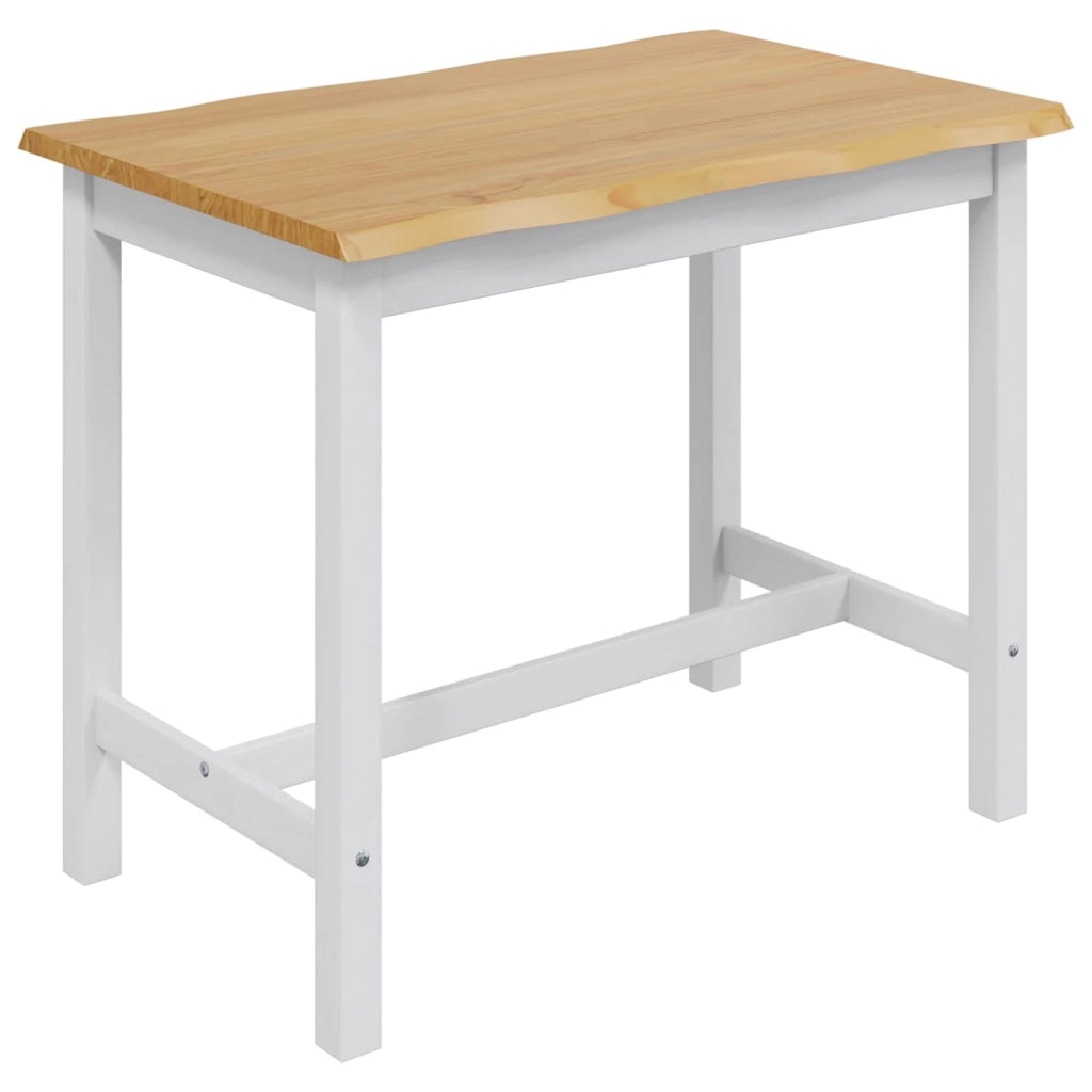 VidaXL Tavolo Alto EKAI Bianco 112 x 70 x 91 cm Legno Massello di Pino 42037014