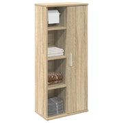 vidaXL Mobile da Bagno con Portarotolo Rovere Sonoma 39x22x90 cm