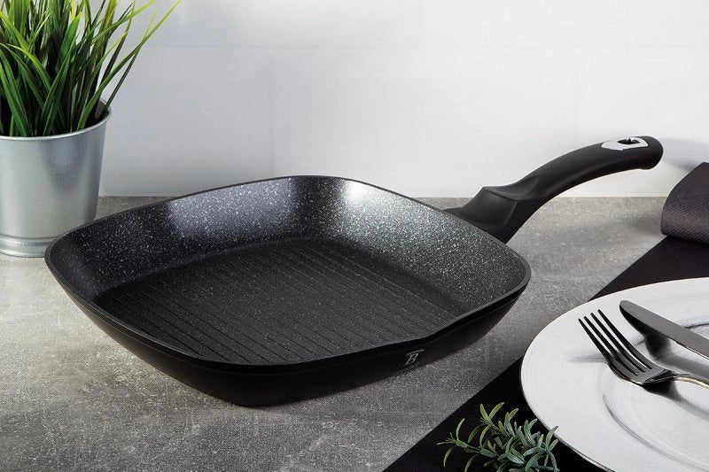 Berlinger haus BH-1846 Padella per griglia in granito - Pentolame antiaderente 28 cm
