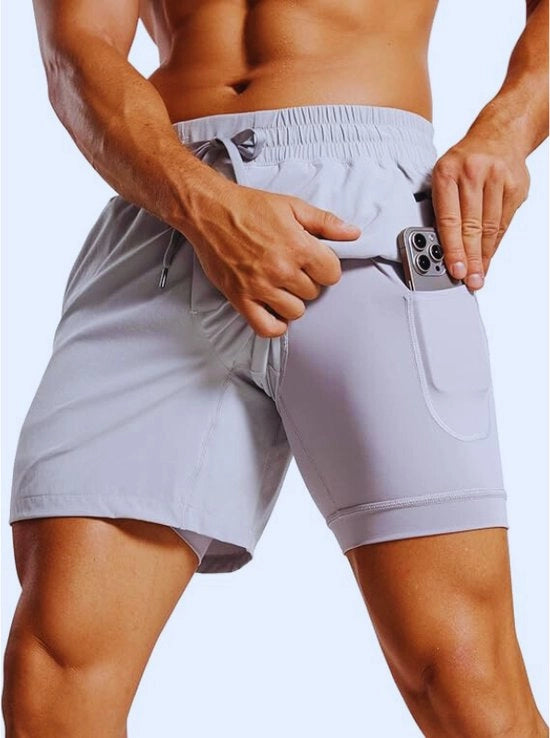 Shorts da Allenamento 2 in 1 con Cinturino 5''/7'' - Pantaloncino Sportivo per Allenamento con Tasche