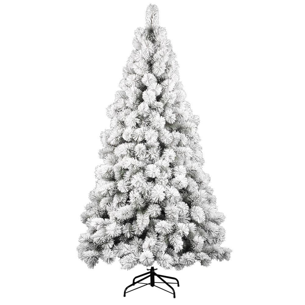 Albero Di Natale Innevato Des Alpes 210cm 468 Rami Super Folto Effetto Neve