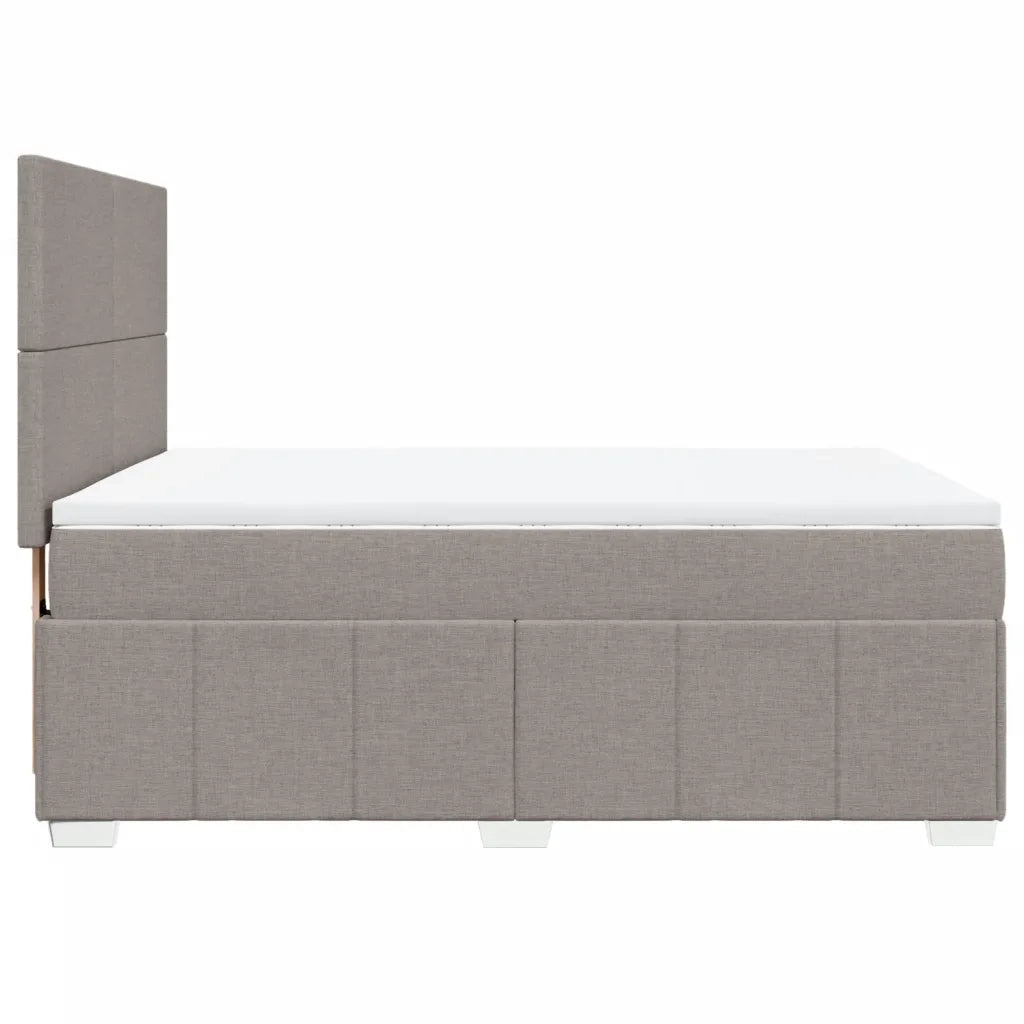 Giroletto a Molle con Materasso Tortora 140x190 cm in Tessuto