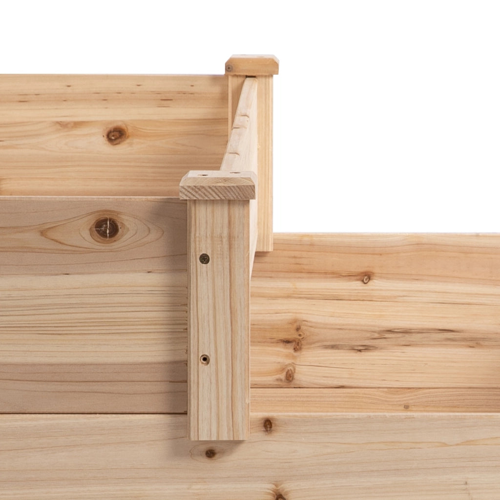 FIORIERA A 3 LIVELLI 124x124x56 cm Legno Colore Naturale