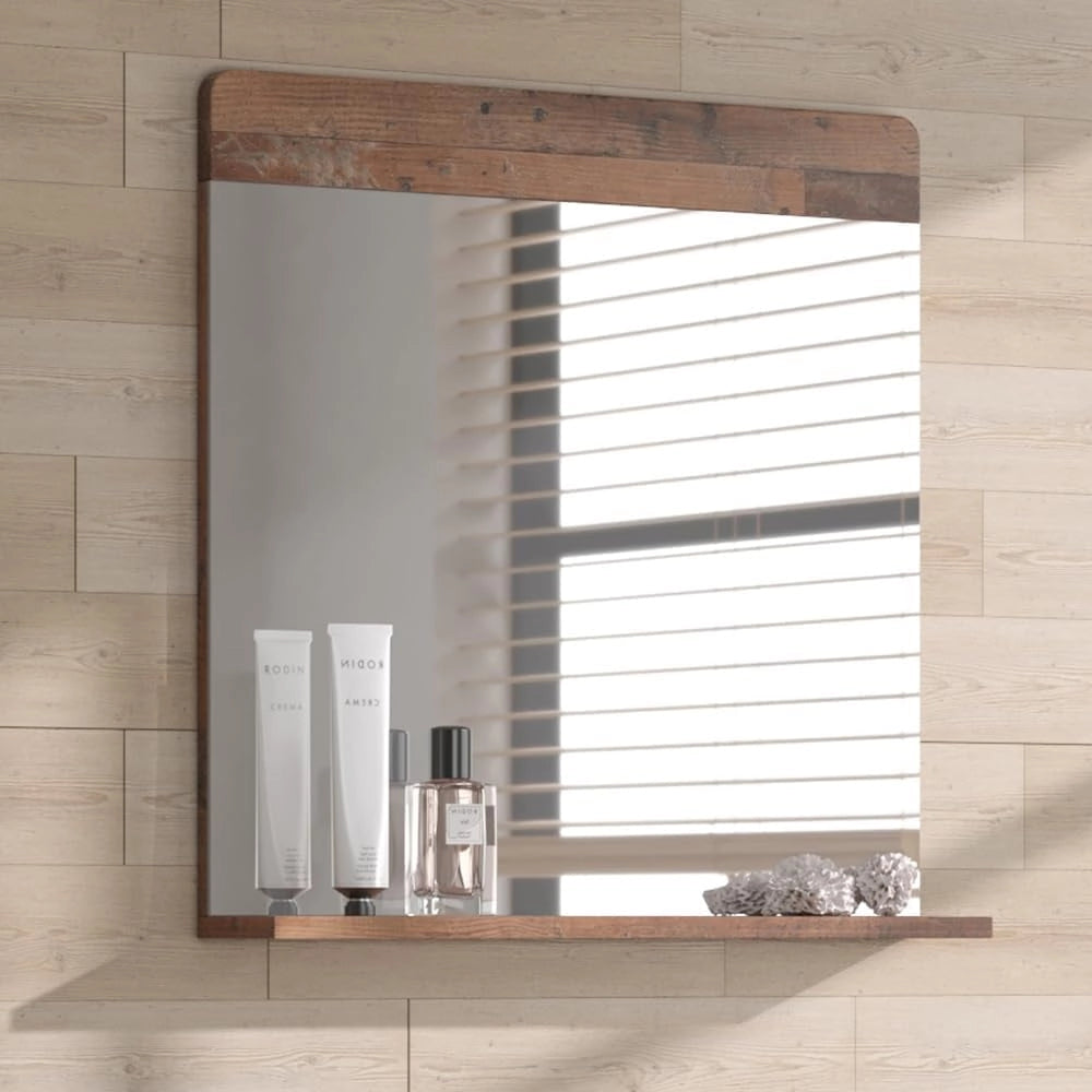 Specchio da bagno Izan, Oldstyle, 60 x 62 cm con ripiano