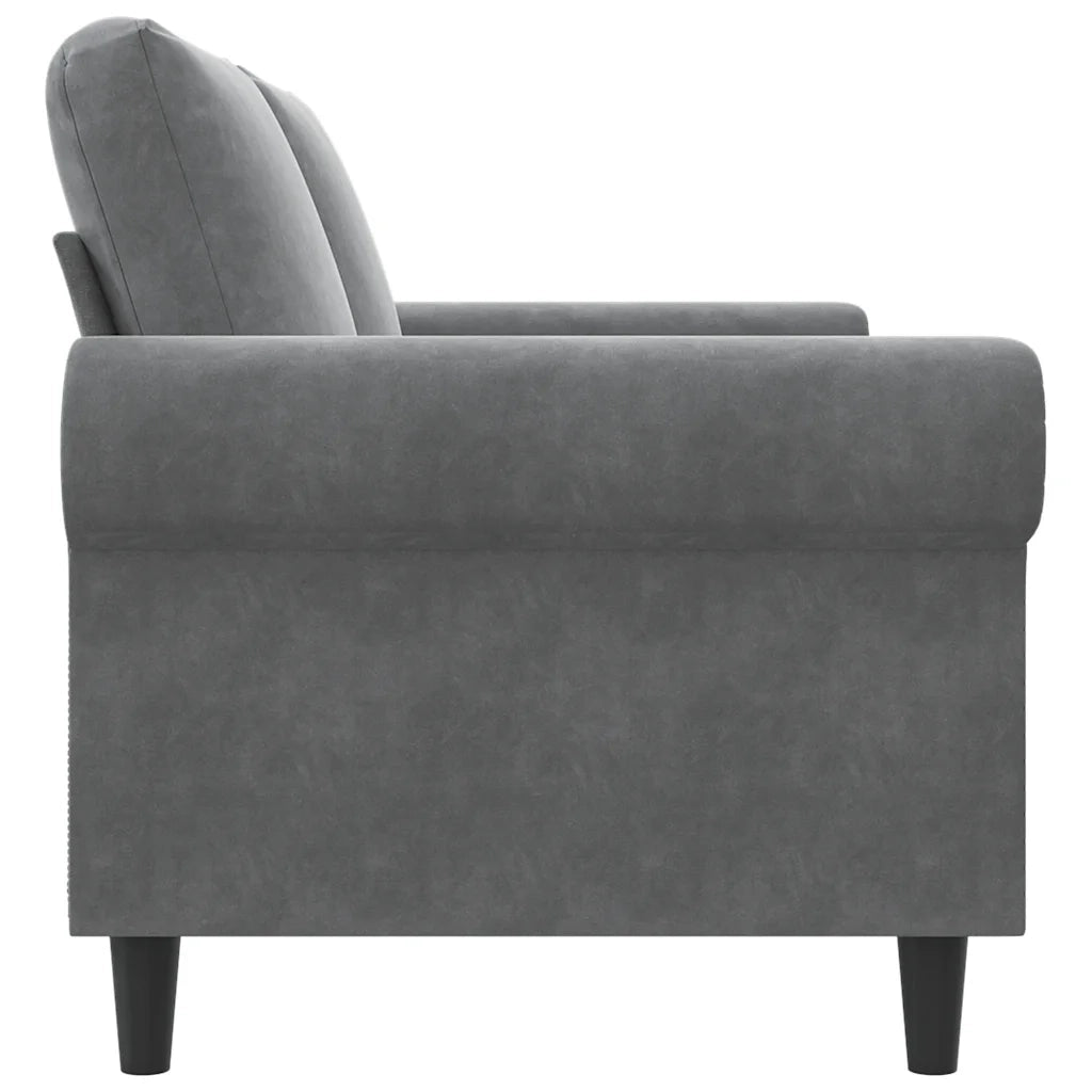 Divano | Divano da soggiorno | Sofa a 2 Posti grigio scuro140 cm in Velluto