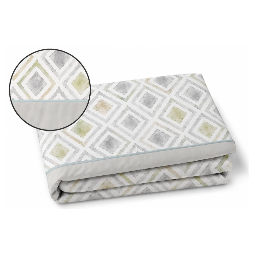 Sateneha, set Completo Letto Matrimoniale in Policotone, Grigio