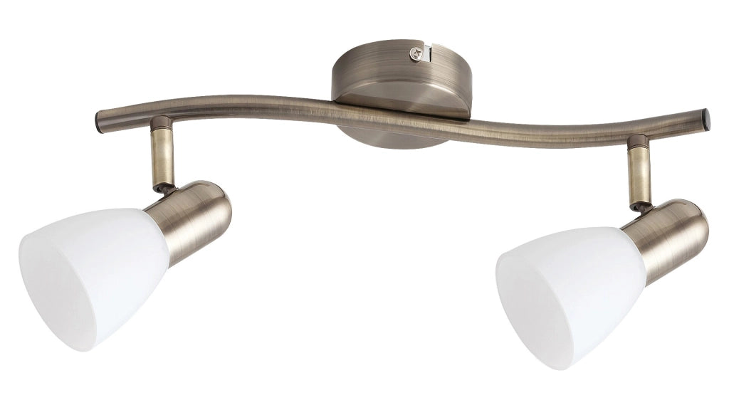 Faretto parete/soffitto Rabalux Soma bronzo/bianco 2xE14