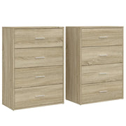 Credenze 2 pz | Madia | Buffet da pranzo | Armadio da pranzo Rovere Sonoma 60x31x84 cm in Legno Multistrato