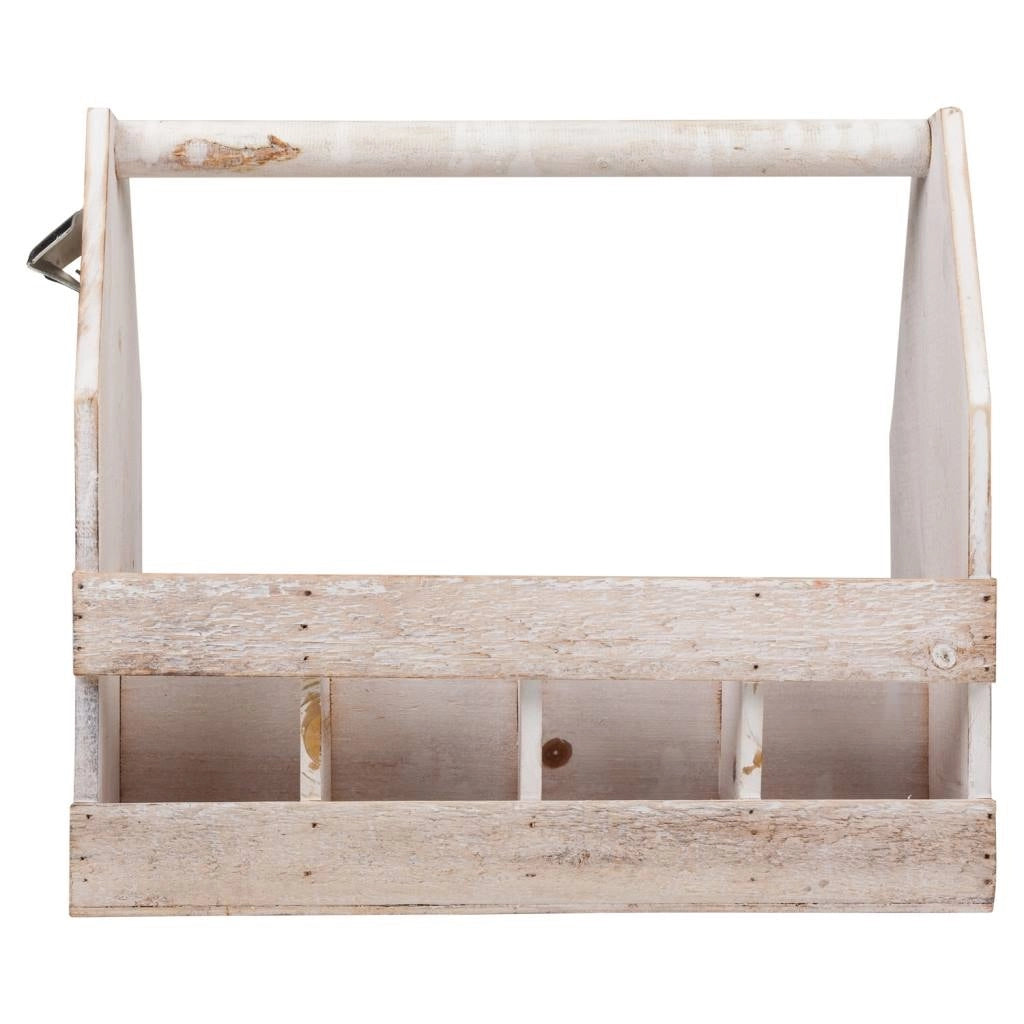Portabottiglie in legno marrone 37x19x33h