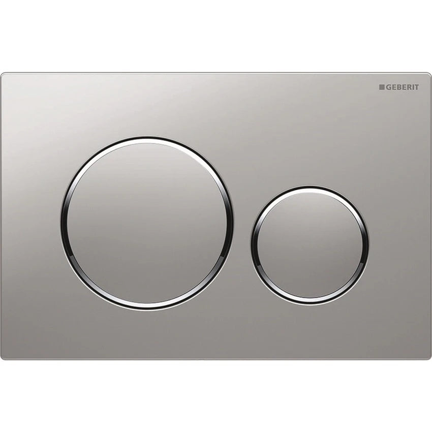 PLACCA DI COPERTURA 2 TASTI SIGMA 20 GEBERIT Cromo opaca bordi tasti cromo