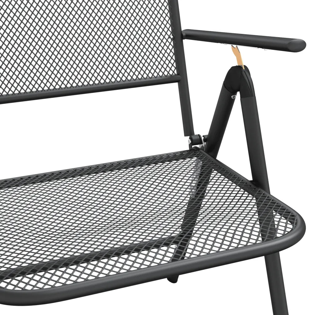 Set da Pranzo da Giardino 9pz Antracite in Rete Metallica 3211824