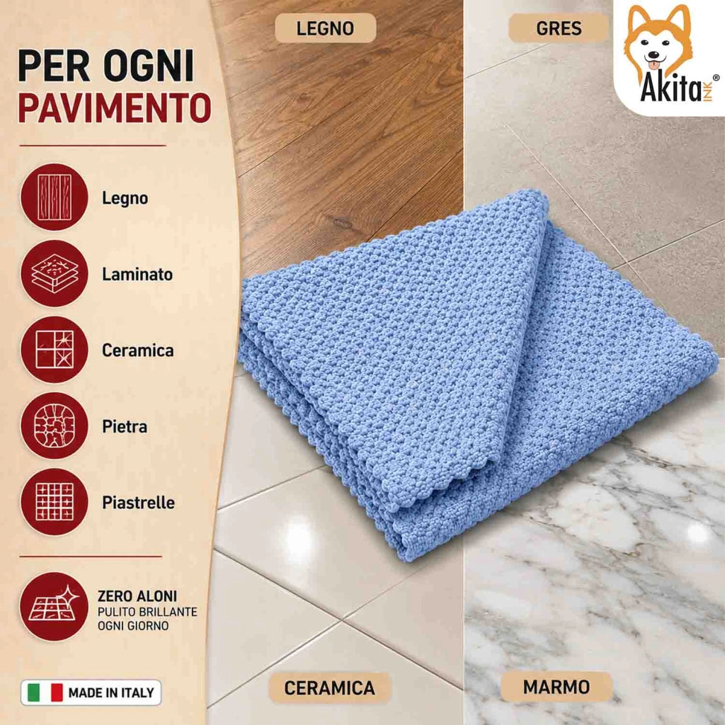 Akitaink 3 Panni Pavimenti Microfibra Arabico 50x70 cm