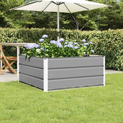 Fioriera Grigio chiaro 100 x 100 x 45 cm Acciaio
