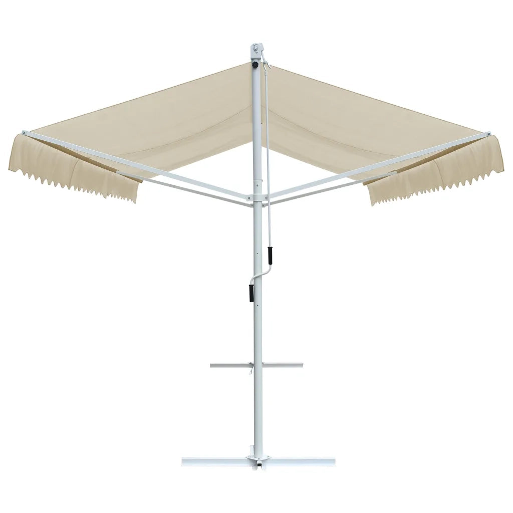 Tenda Parasole con Piedistallo 600x300 cm Crema 145884