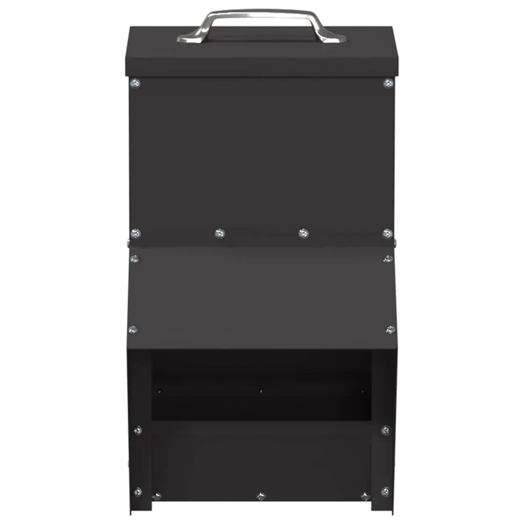 Feeder per pollo Nero 20 x 25 x 35 cm Acciaio laminato a freddo CFW2063604