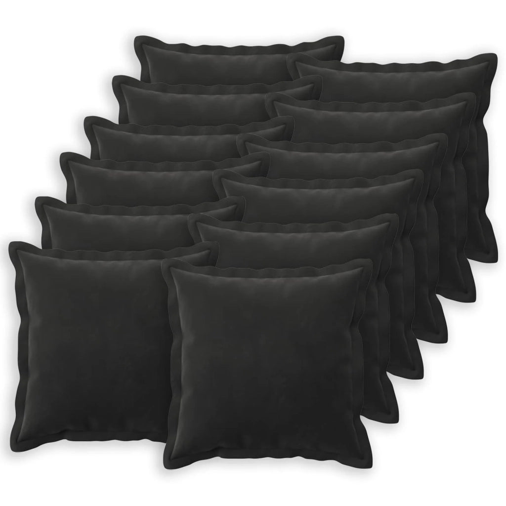 Cuscino con cuscino HOUTEN 12 pz Nero Velluto 934632
