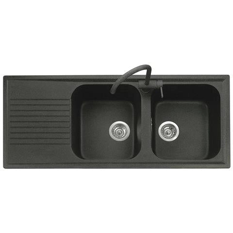 Plados atlantic 116-20 lavello montato su piano rettangolare microultragranit - 8032424095555