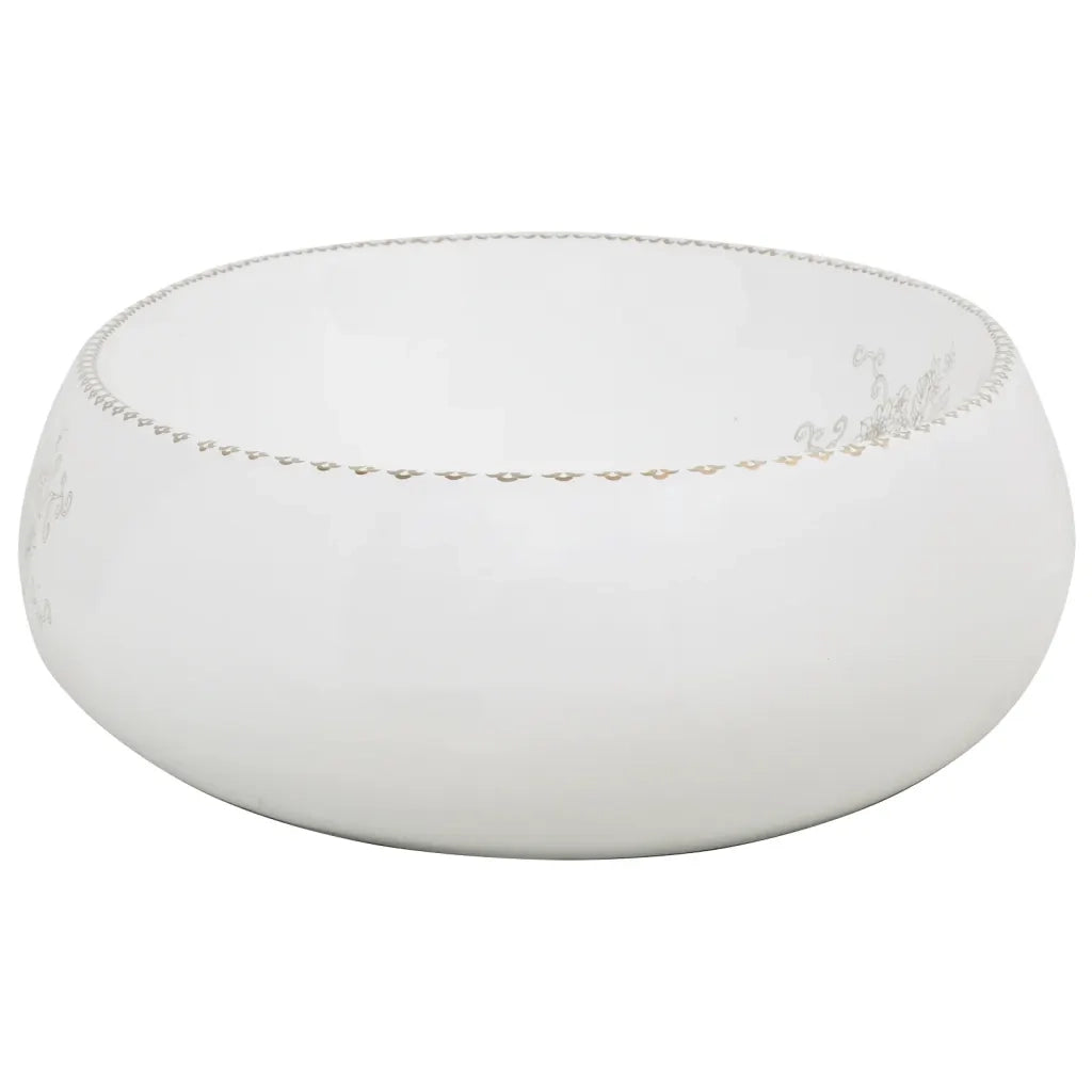 Lavabo da Appoggio-Lavandino-Lavello Bianco Ovale 59x40x15 cm Ceramica
